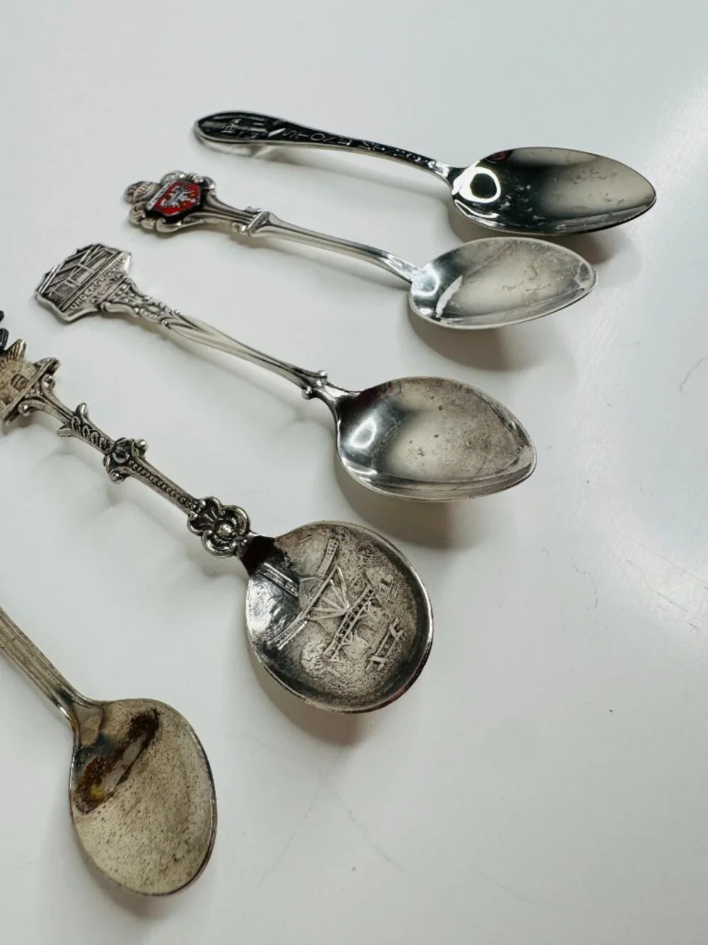 Set of Vintage Souvenir Novely Spoons Stone Mountain Georgia Frankfurt Undergrou